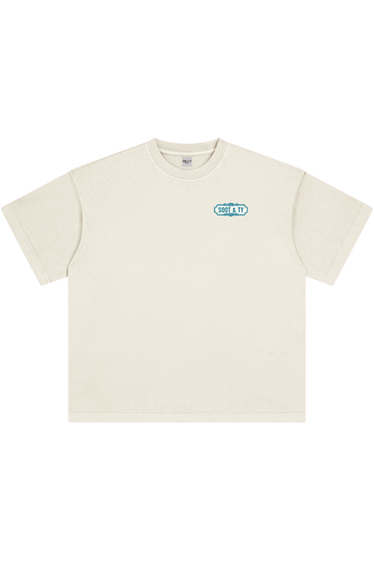 Stonewash Tiger Red Stamp Relaxed Fit T-Shirt