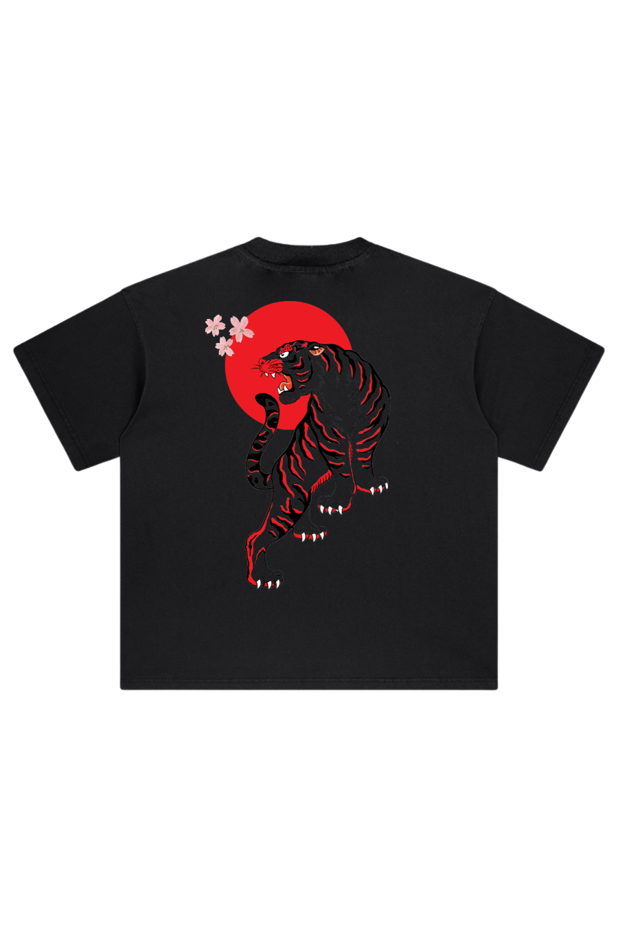 Soot and Ty Stonewash Tiger Relaxed Fit T-Shirt