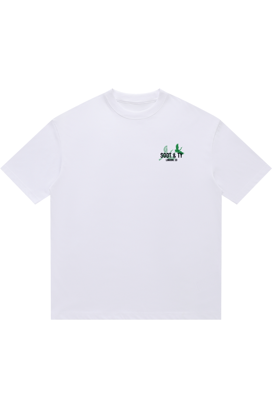 Soot and Ty Flying Crane Print Relaxed Fit T-Shirt