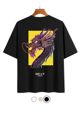 Soot and Ty Dragon Head Print Relaxed Fit T-Shirt