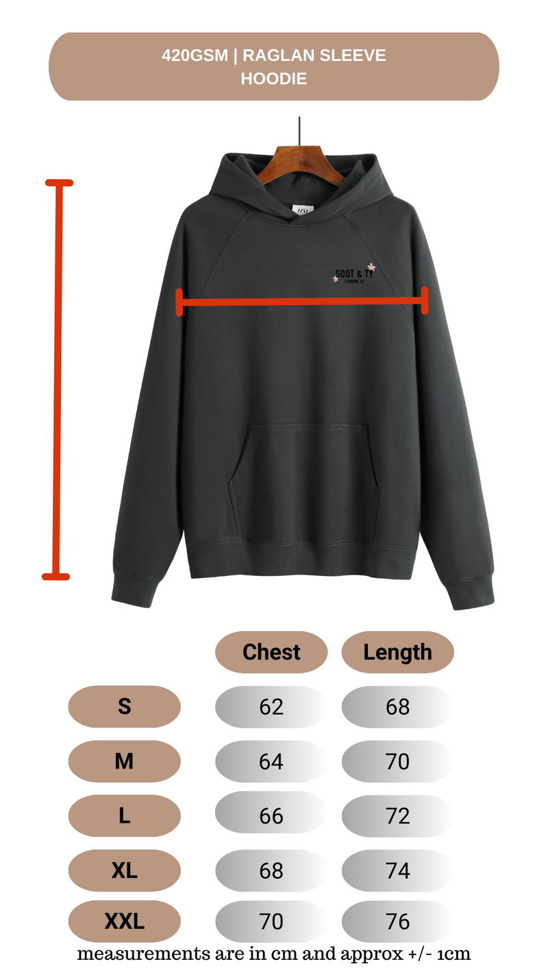 Soot and Ty Reflective Dragon Print Relaxed Fit Hoodie