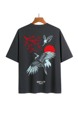Soot and Ty Neon Cranes Relaxed Fit T-Shirt