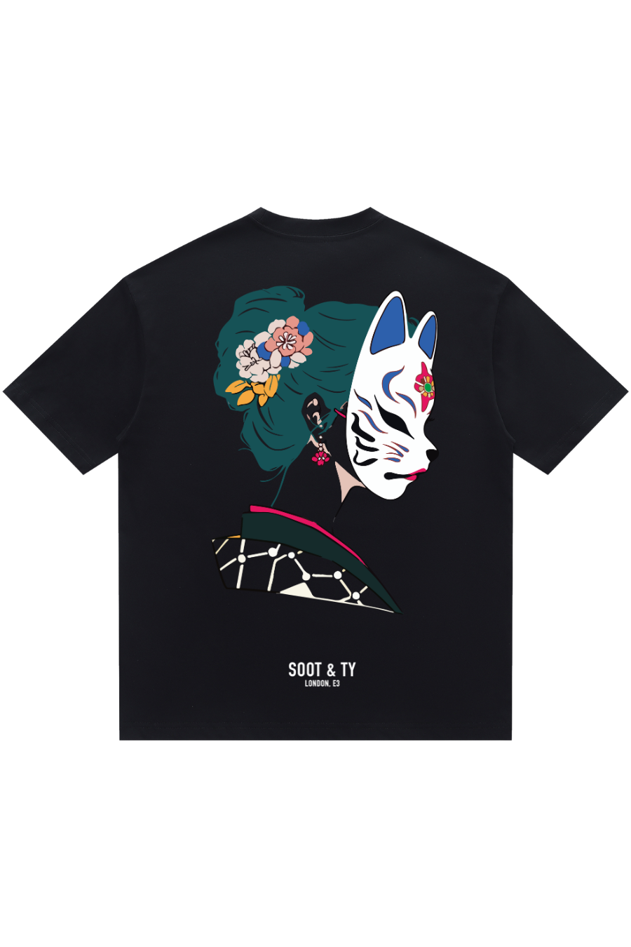 Soot and Ty Geisha Mask Relaxed Fit T-Shirt