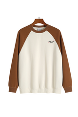 Soot and Ty Reflective Koi Print Raglan Sweatshirt Brown