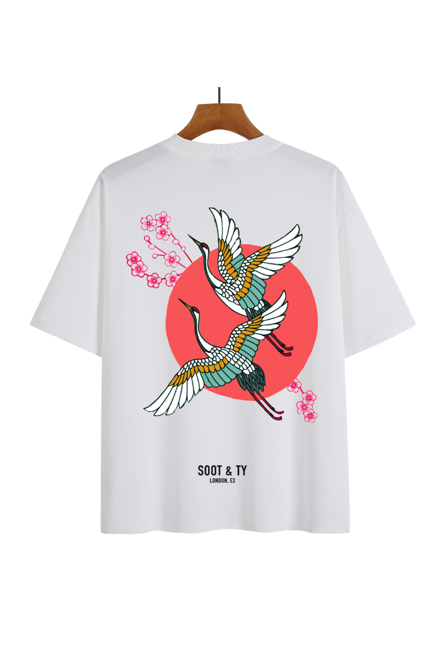 [PRE-ORDER] Soot and Ty Cherry Crane Relaxed Fit T-Shirt