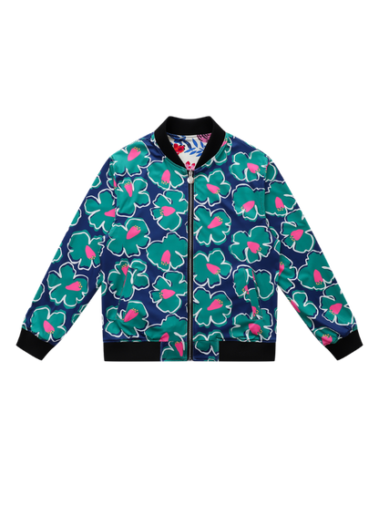 Koi Orange Reversible Bomber Jacket