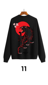 Soot and Ty Reflective Tiger Print Relaxed Fit Sweatshirt