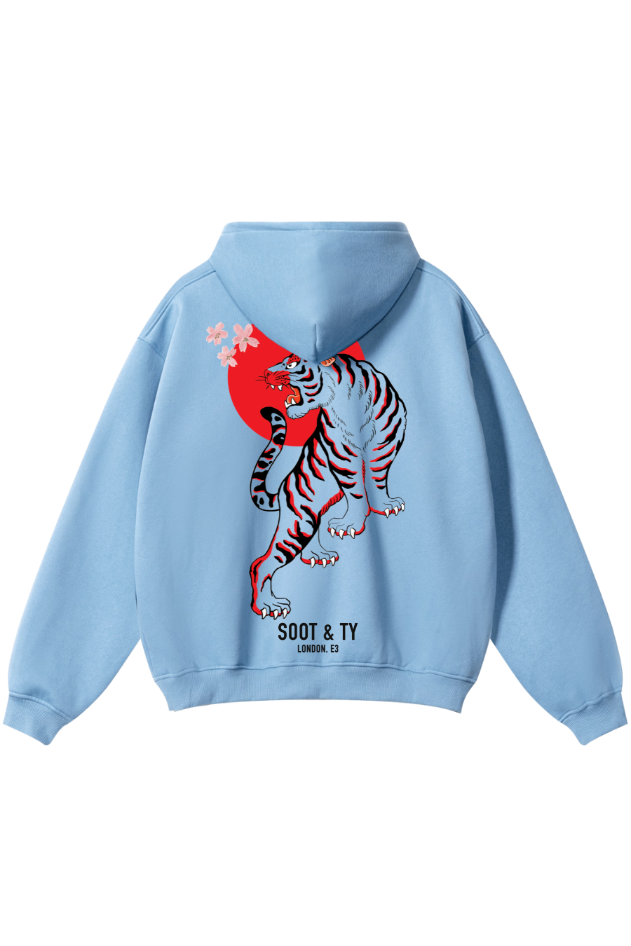 Soot and Ty Reflective Tiger Print Relaxed Fit Hoodie