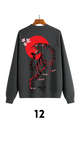 Soot and Ty Reflective Tiger Print Relaxed Fit Sweatshirt