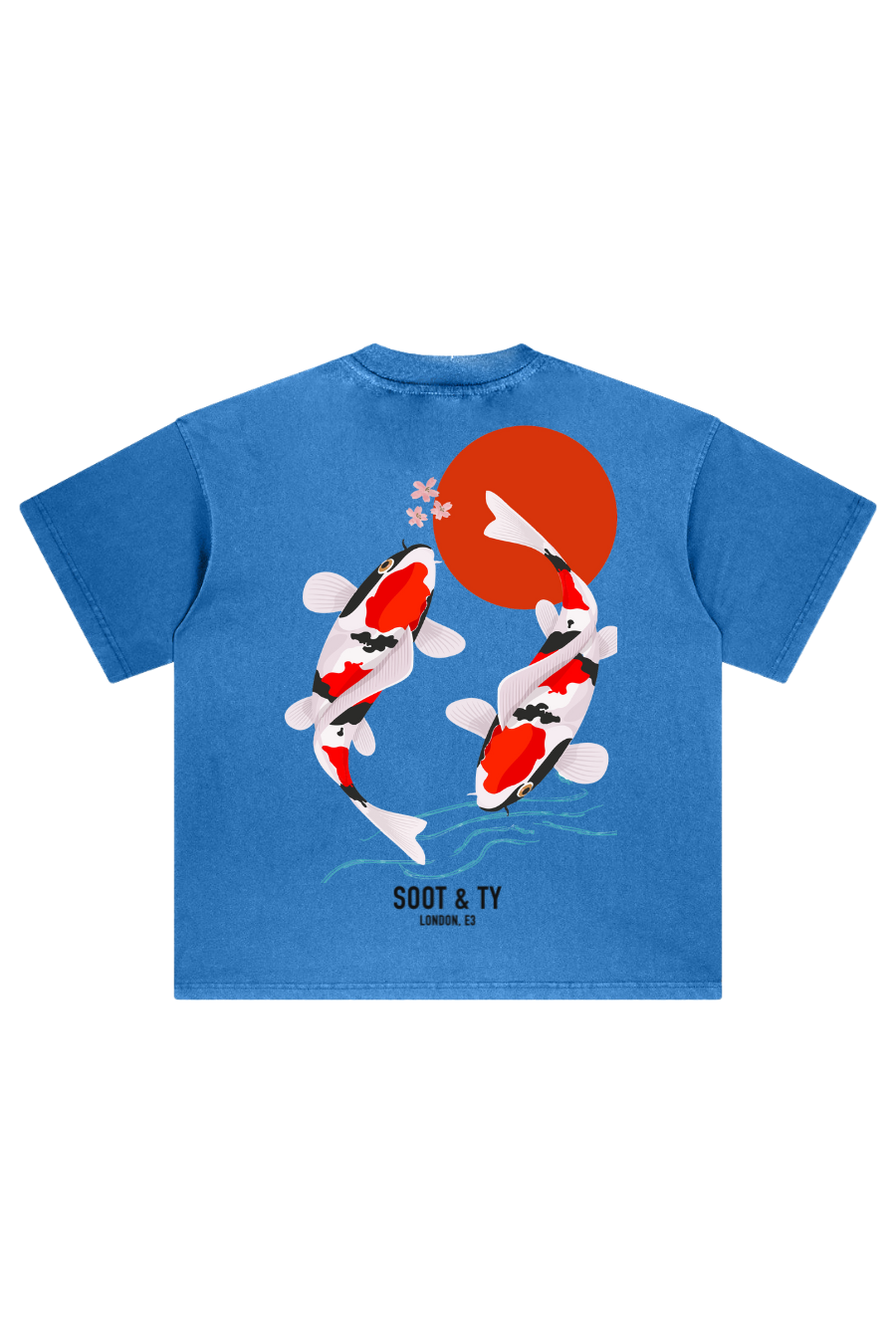 Soot and Ty Stonewash Koi Relaxed Fit T-Shirt