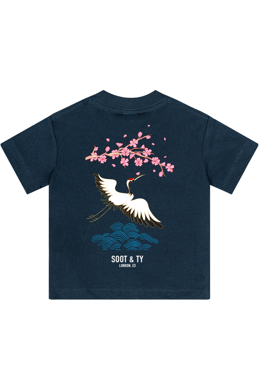 Soot and Ty Kids/Baby T Pretty Crane Crane Print T-Shirt