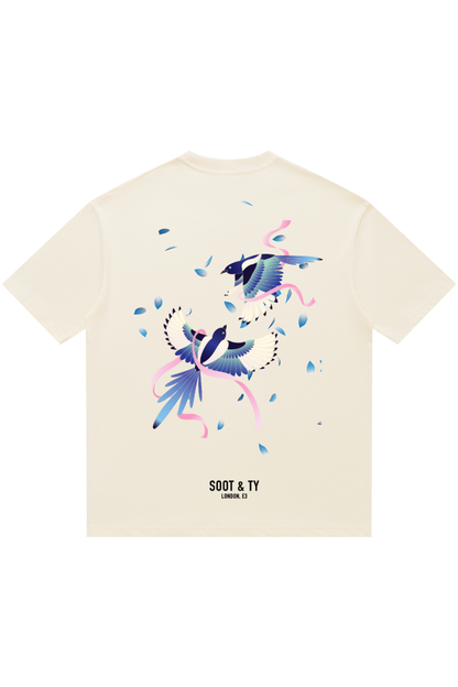 [PRE-ORDER] Soot and Ty Ribbon Birds Print Relaxed Fit T-Shirt