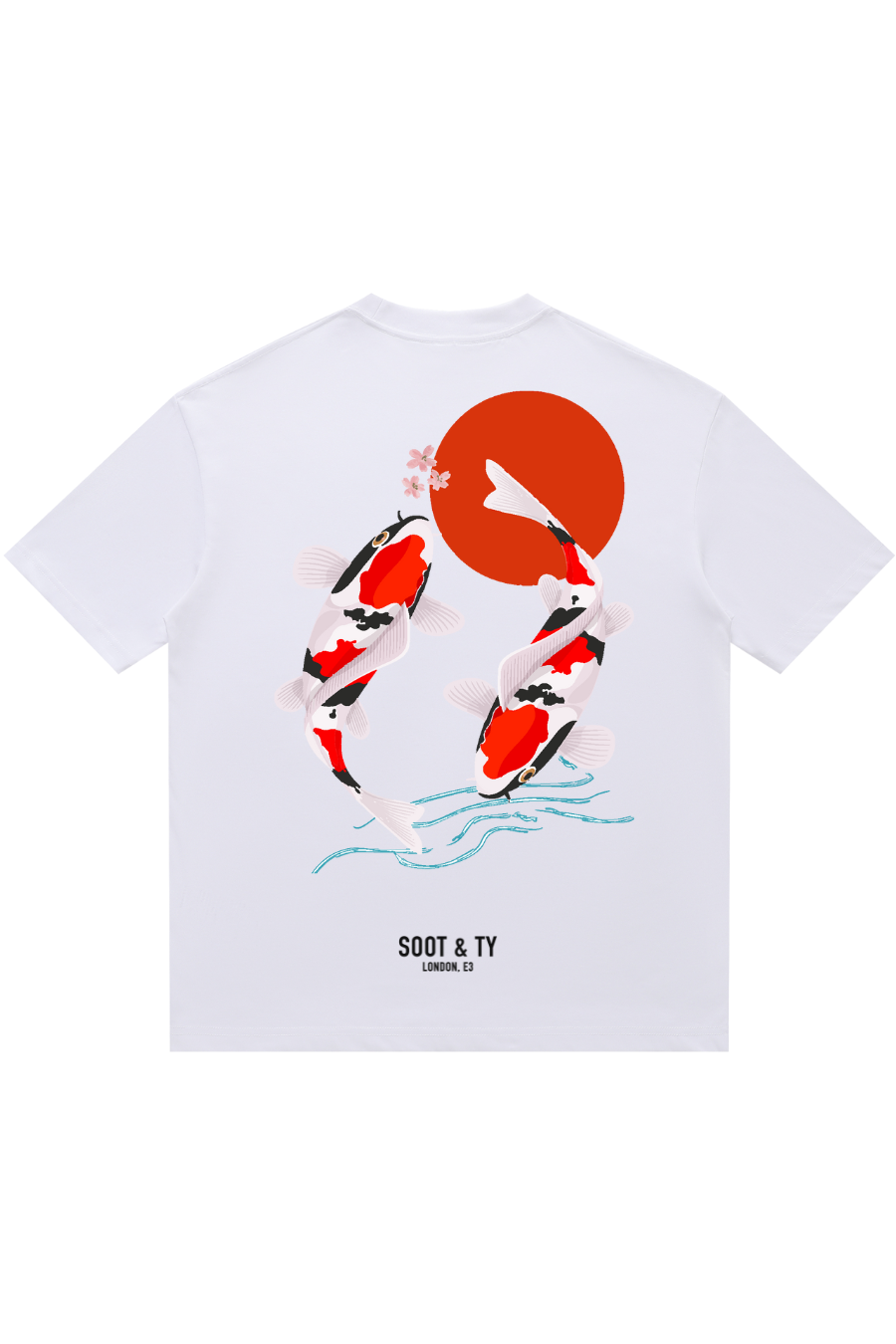 Soot and Ty Koi Print Relaxed Fit T-Shirt