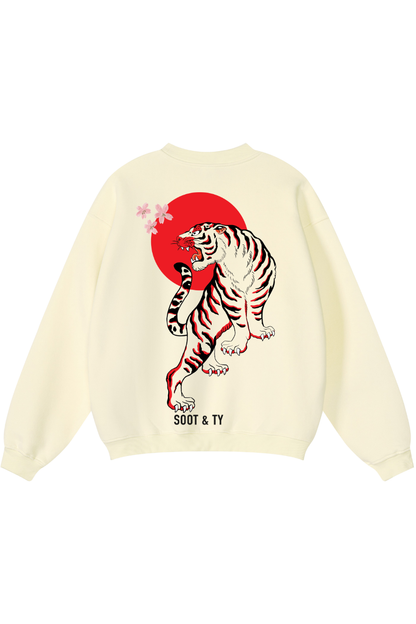 [PRE-ORDER] Reflective Tiger Print Relaxed Fit Sweatshirt