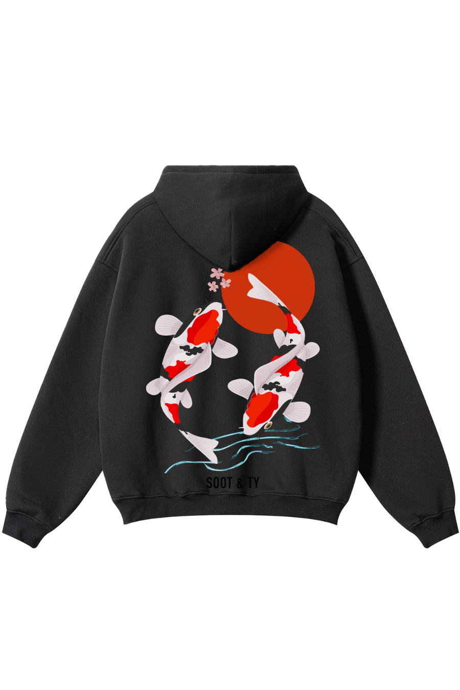 [PRE-ORDER] Reflective Koi Print Relaxed Fit Hoodie