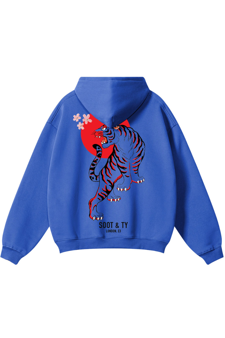 Soot and Ty Reflective Tiger Print Relaxed Fit Hoodie
