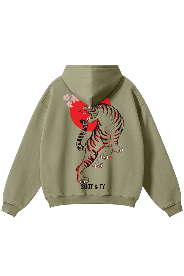 [PRE-ORDER] Reflective Tiger Print Relaxed Fit Hoodie