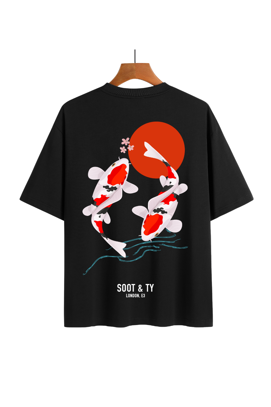 Soot and Ty Koi Print Relaxed Fit T-Shirt
