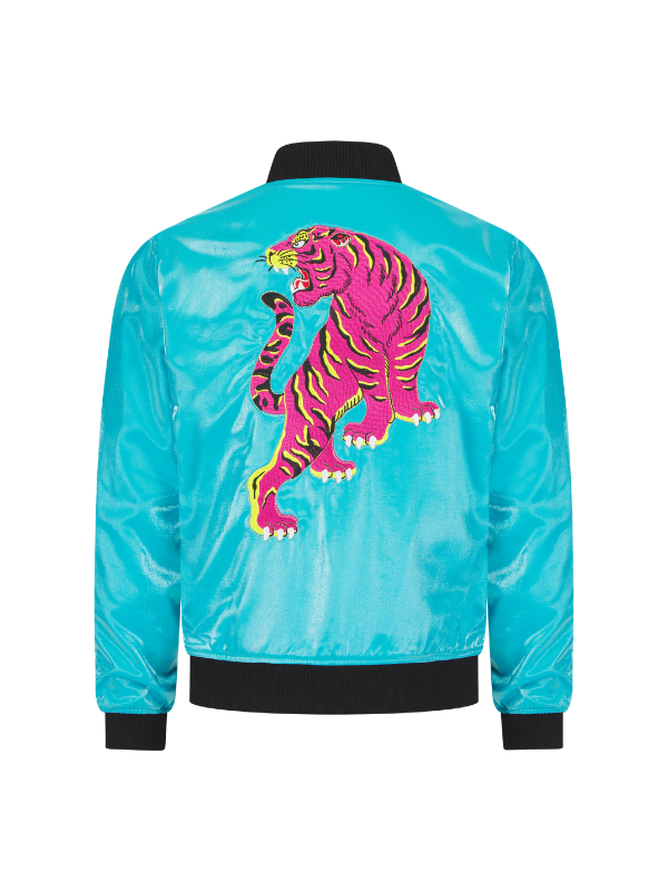 Blue Lumiere Reversible Tiger Sukajan Bomber Jacket