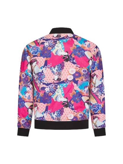 Baby Blue Lumiere Reversible Tiger Sukajan Bomber Jacket