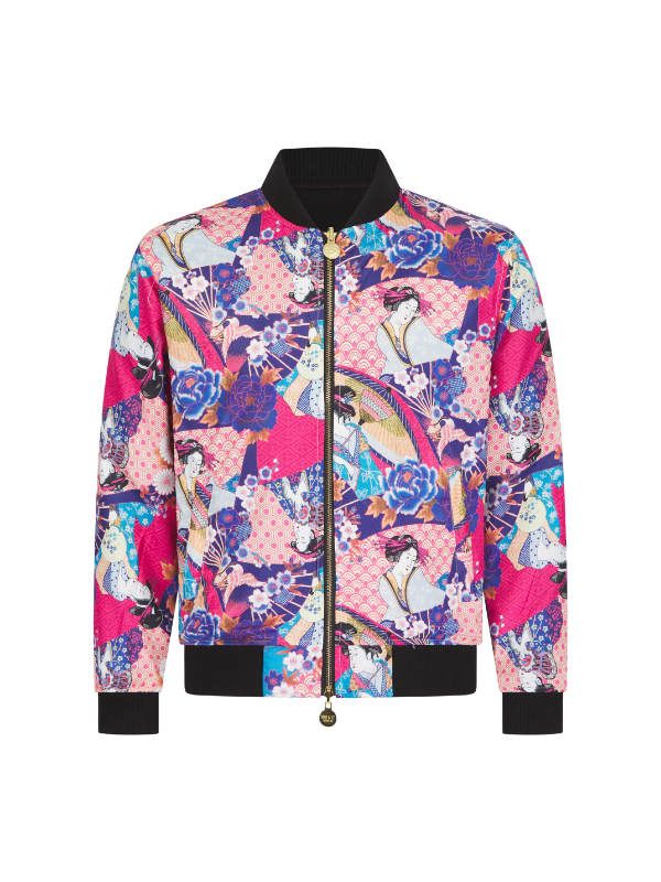 Black Lumiere Tiger Sukajan Reversible Bomber Jacket