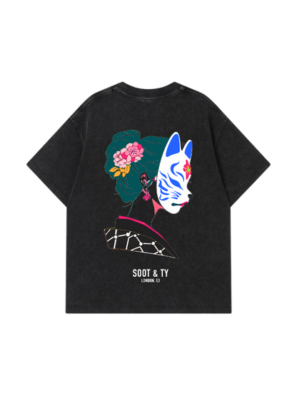 Mask Stonewash Graphic Relaxed Fit T-Shirt