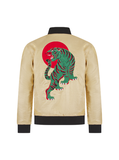 Gold Reversible Tiger Sukajan Bomber Jacket