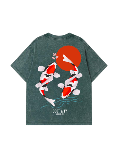 Koi Stonewash Graphic Relaxed Fit T-Shirt