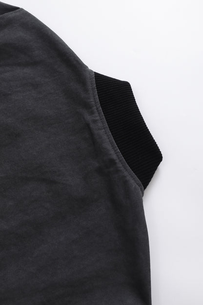 Classic Reversible Chore Bomber Jacket Dark Grey