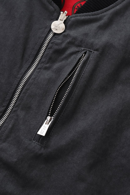 Classic Reversible Chore Bomber Jacket Dark Grey