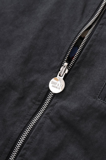 Classic Reversible Chore Bomber Jacket Dark Grey