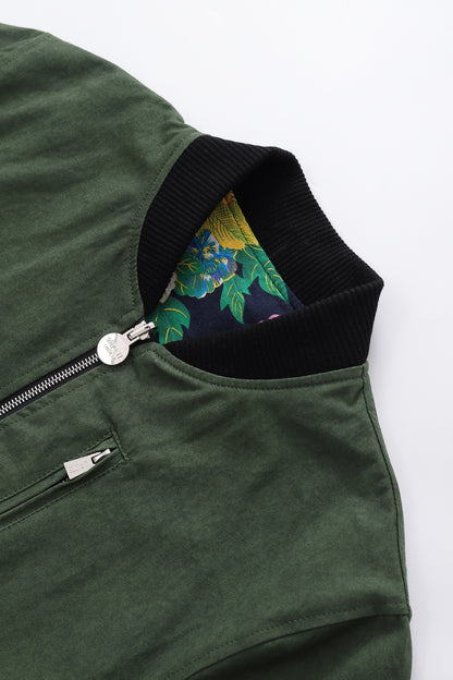 Classic Reversible Chore Bomber Jacket Forest Green