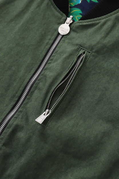 Classic Reversible Chore Bomber Jacket Forest Green