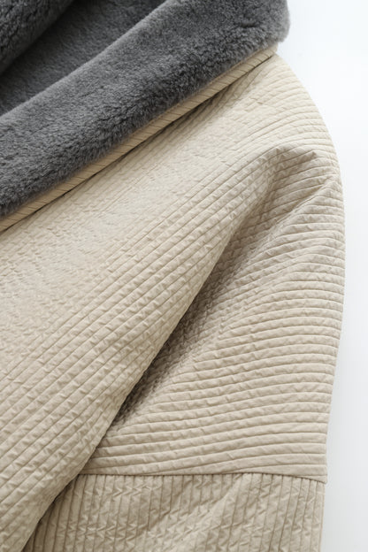 Soot and Ty Reversible Kimono Jacket Unisex Beige