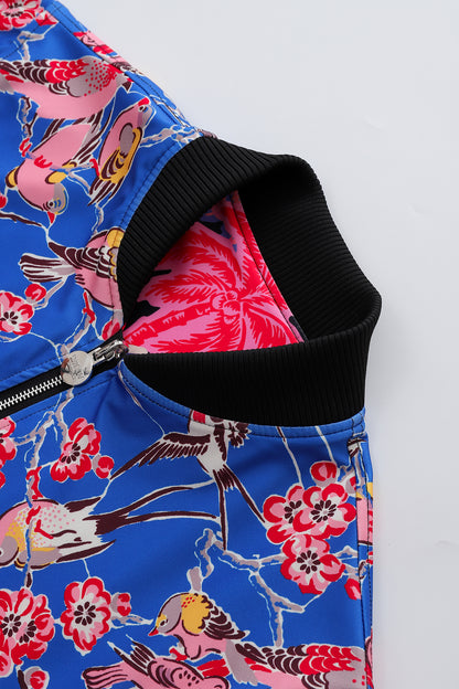 Soot and Ty Palm Tree Reversible Bomber Jacket Unisex