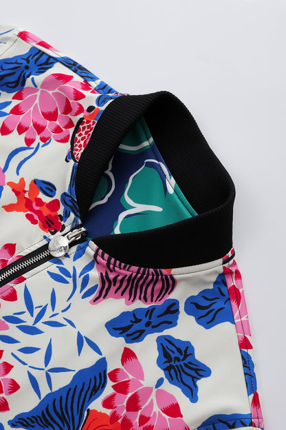 Soot and Ty Koi Blue Reversible Bomber Jacket Unisex