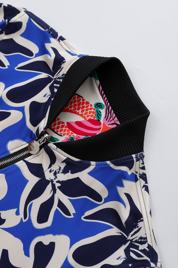 Soot and Ty Koi Orange Reversible Bomber Jacket
