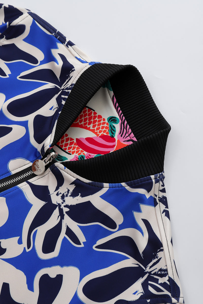 Soot and Ty Koi Orange Reversible Bomber Jacket Unisex