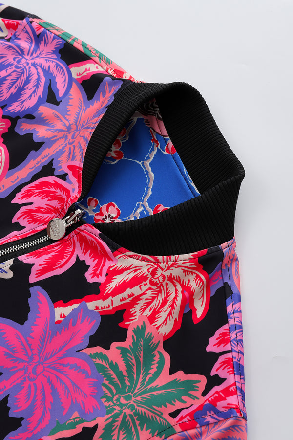 Soot and Ty Palm Tree Reversible Bomber Jacket Unisex