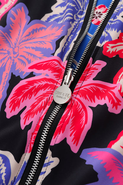 Soot and Ty Palm Tree Reversible Bomber Jacket Unisex