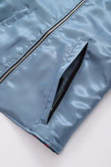 Soot and Ty Reversible Dragon Scale Crop Bomber Jacket
