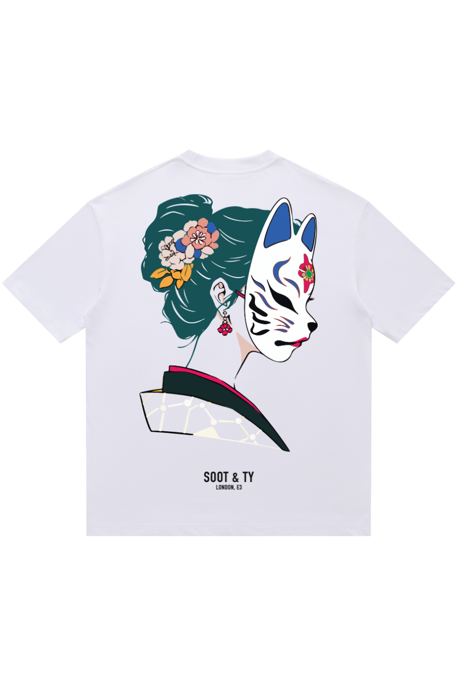 Soot and Ty Geisha Mask Relaxed Fit T-Shirt