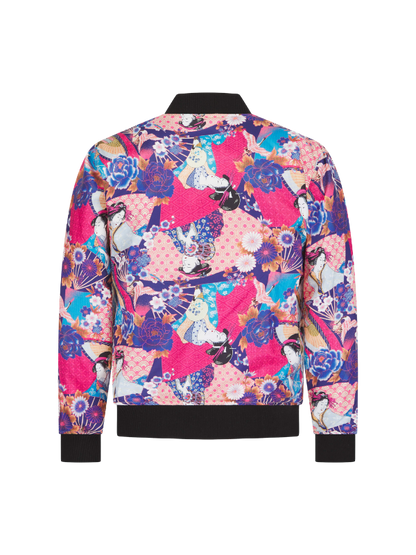 Navy Lumiere Tiger Sukajan Reversible Bomber Jacket