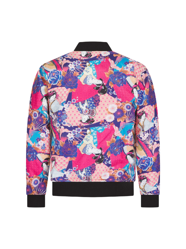 Navy Lumiere Tiger Sukajan Reversible Bomber Jacket