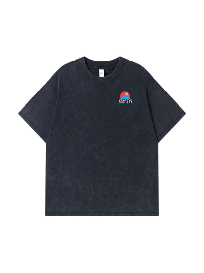 Flying Crane Stonewash Graphic Relaxed Fit T-Shirt