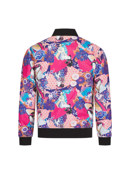 Olive Lumiere Tiger Sukajan Reversible Bomber Jacket