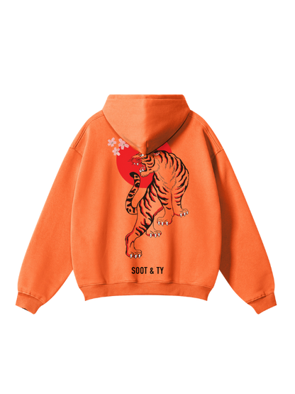 Tiger Reflective Graphic Relaxed Fit Hoodie