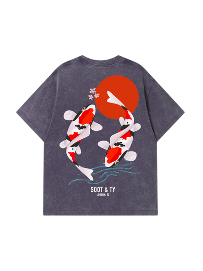 Koi Stonewash Graphic Relaxed Fit T-Shirt
