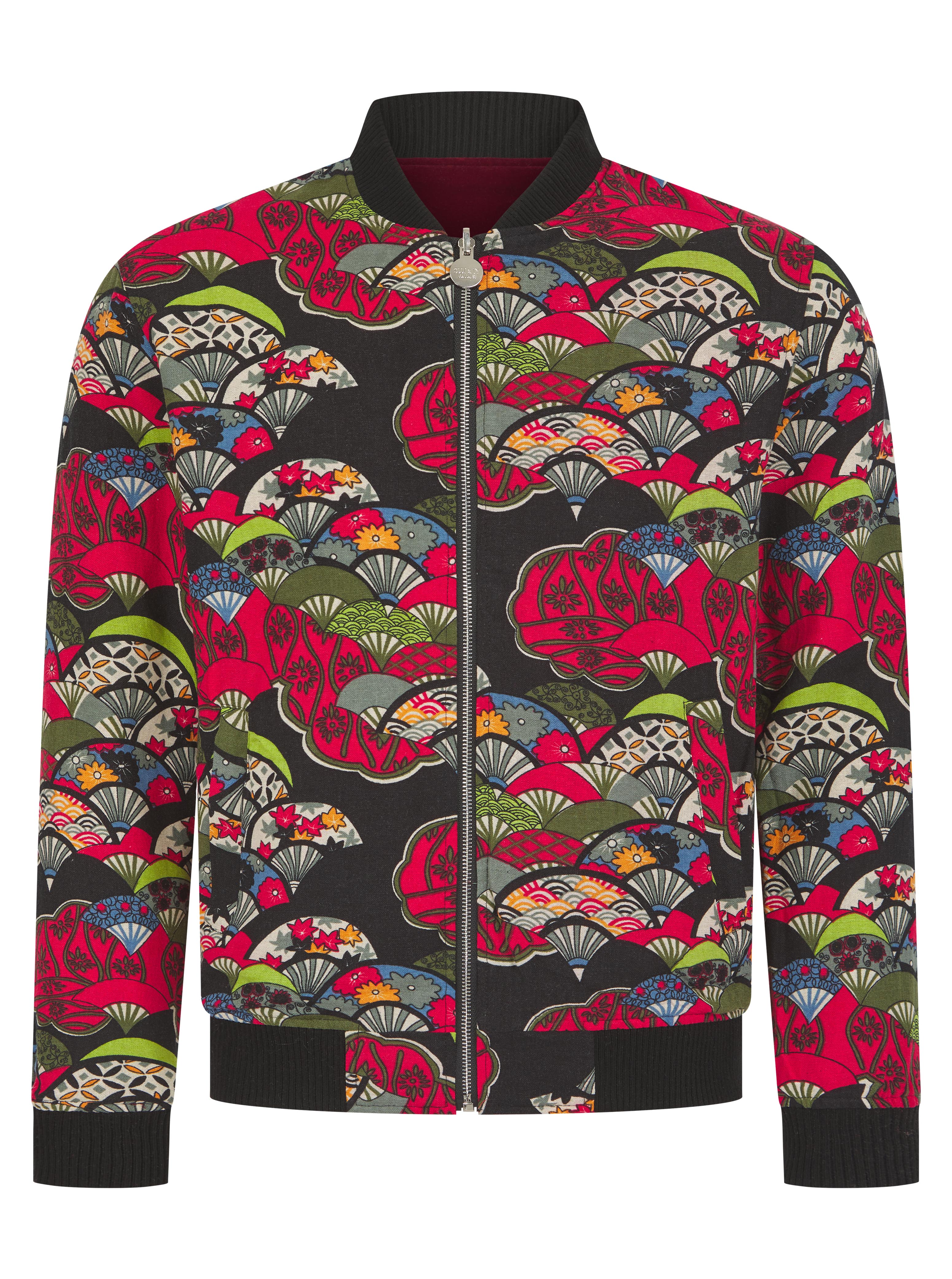 Soot and Ty Red Fan Red velvet bomber Jacket