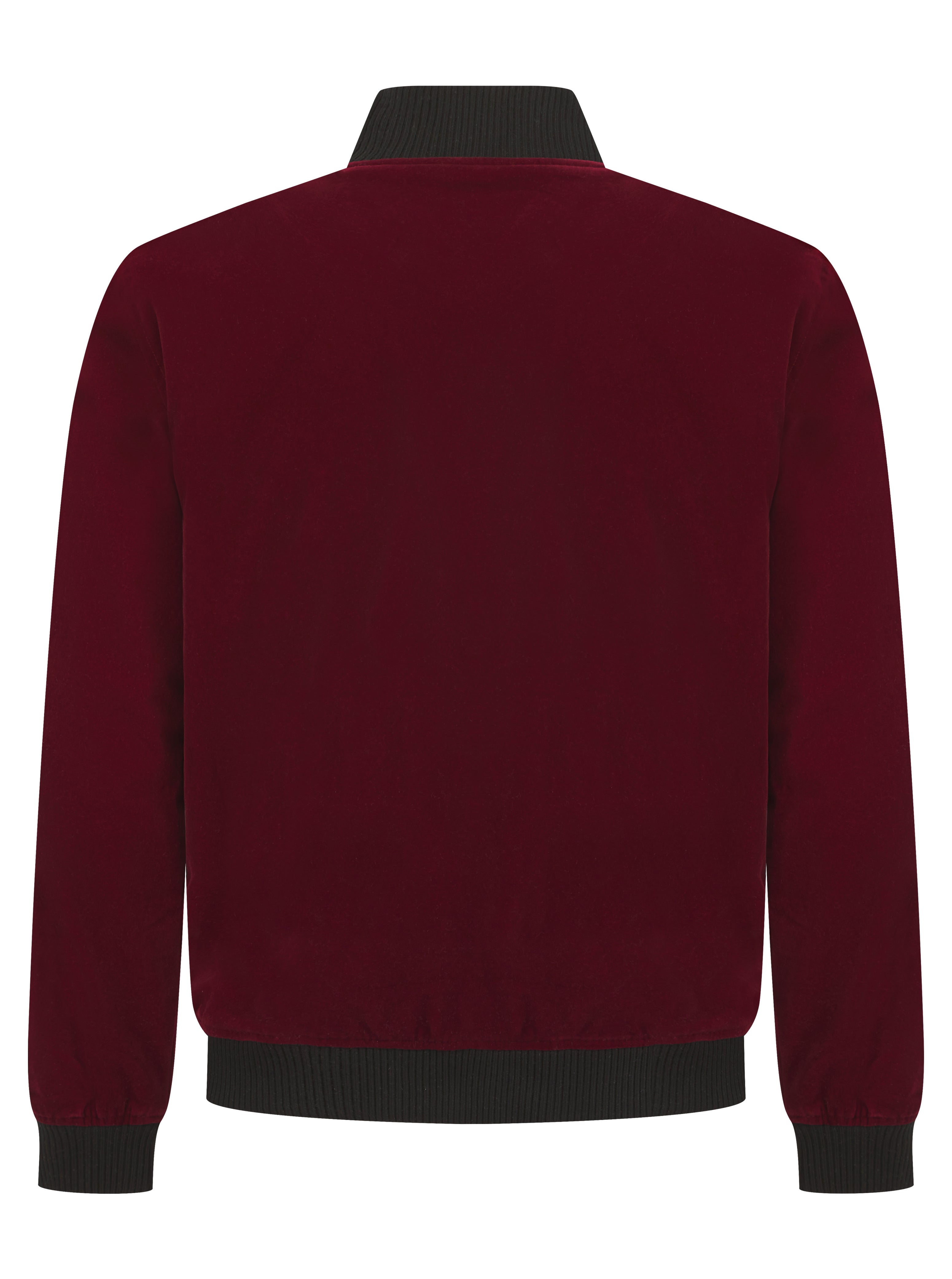 Soot and Ty Red Velvet Bomber Jacket